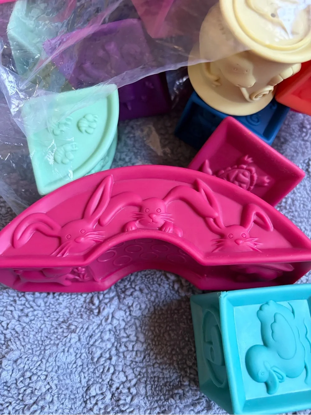 Colorful Soft Stacking Blocks - Toddler Toy